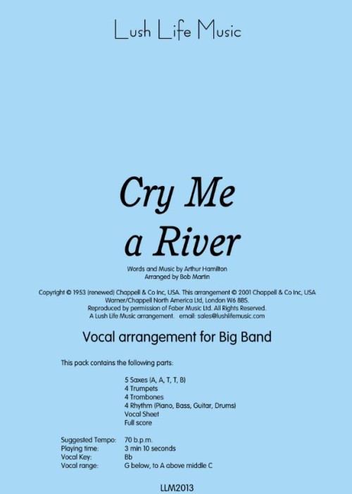 CRY ME A RIVER (Vocal - Martin)